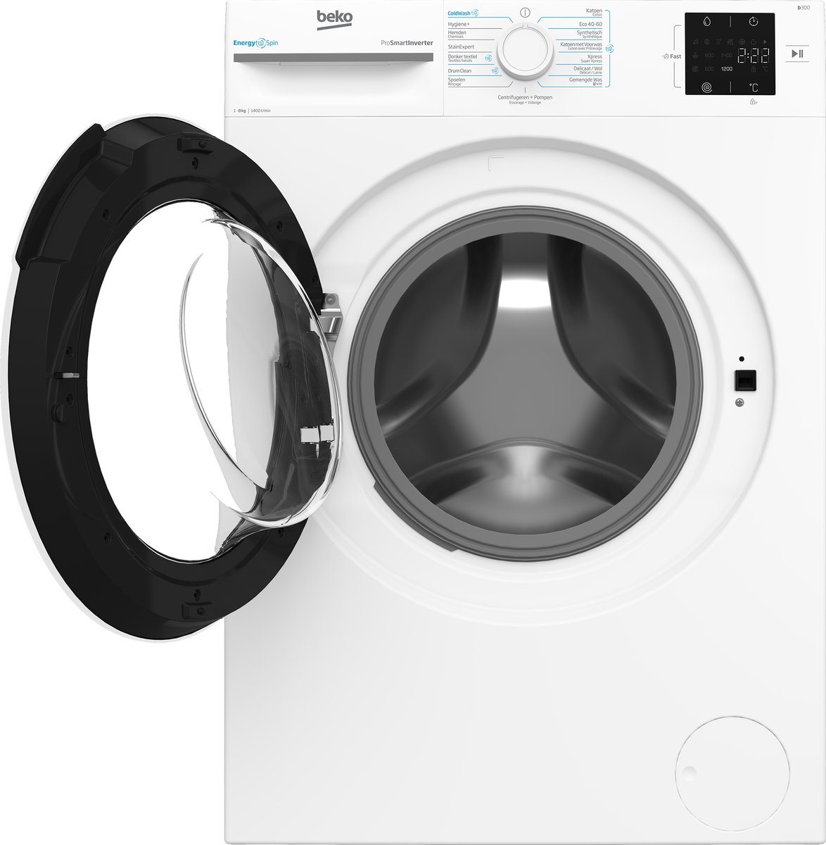 Beko b300 BM3WFU38412CW wasmachine Voorlader 8 kg 1400 RPM Wit — afbeelding 5