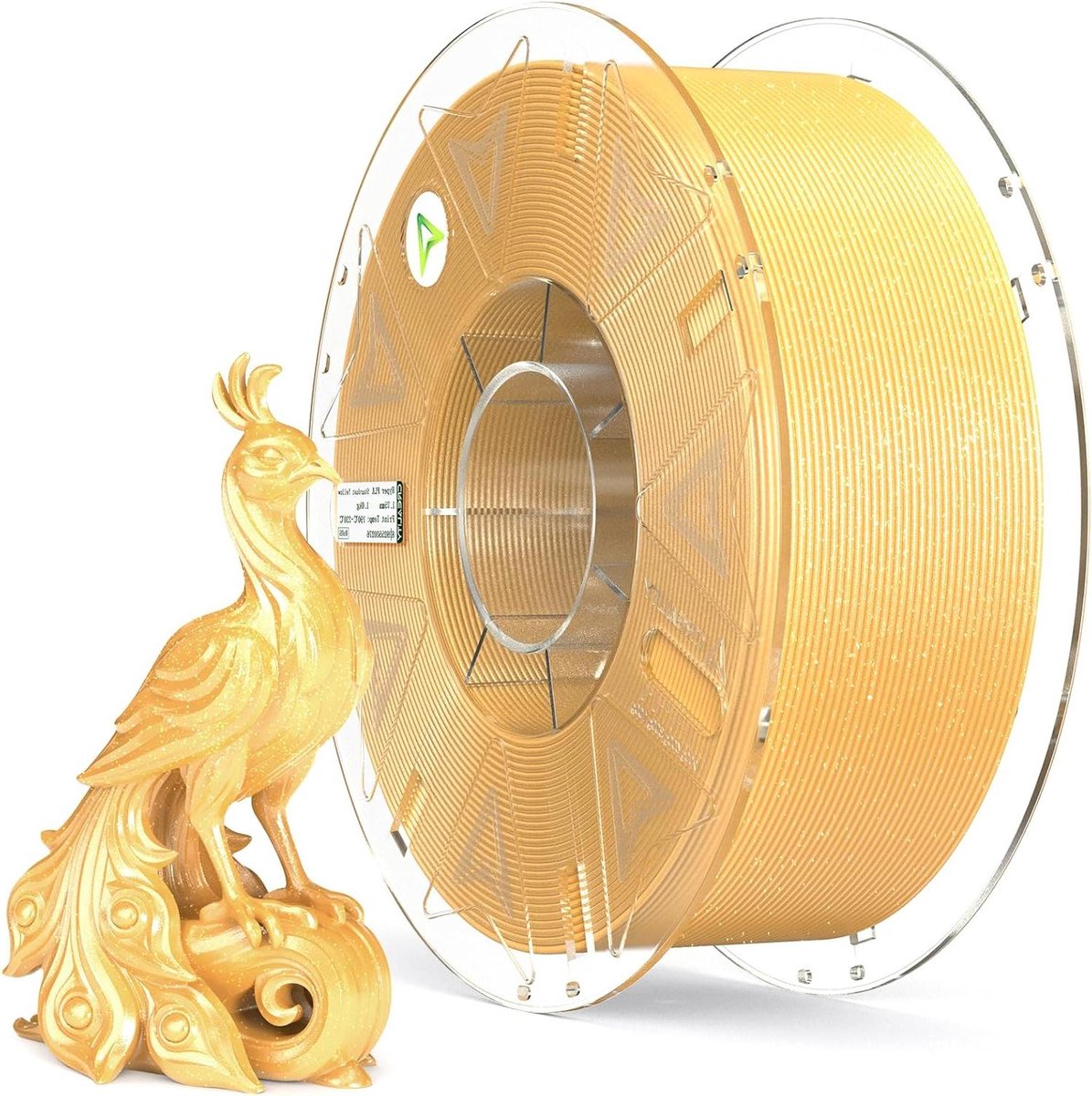 3D Printer Filament - Sterrenstof PLA - Creatief Printen - Reflecterende Deeltjes - 1 kg - Geel