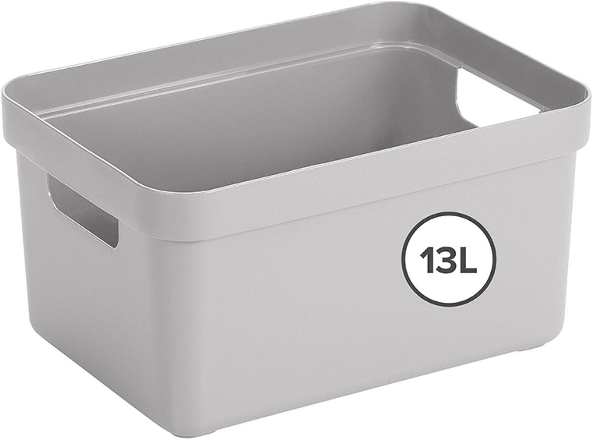 Sunware - Sigma home opbergbox 13L grijs - 35 x 24,6 x 18,3 cm