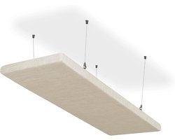Geluidsabsorber Plafond - Akoestisch Paneel - Ruimte Akoestiek Verbeteren - Hoge Geluidsabsorptie Klasse A - 114x33x5cm - Linnen