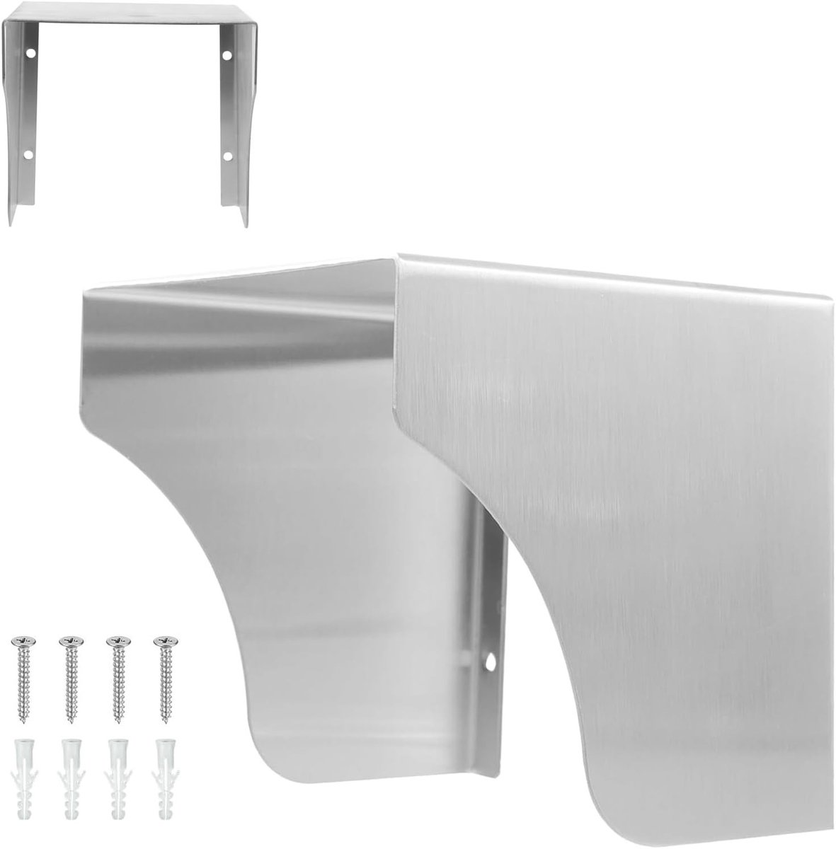 RVS Regenbescherming voor Buiten: Waterdichte Bescherming voor Deurbellen en Stopcontacten, 12 x 12 x 12 cm