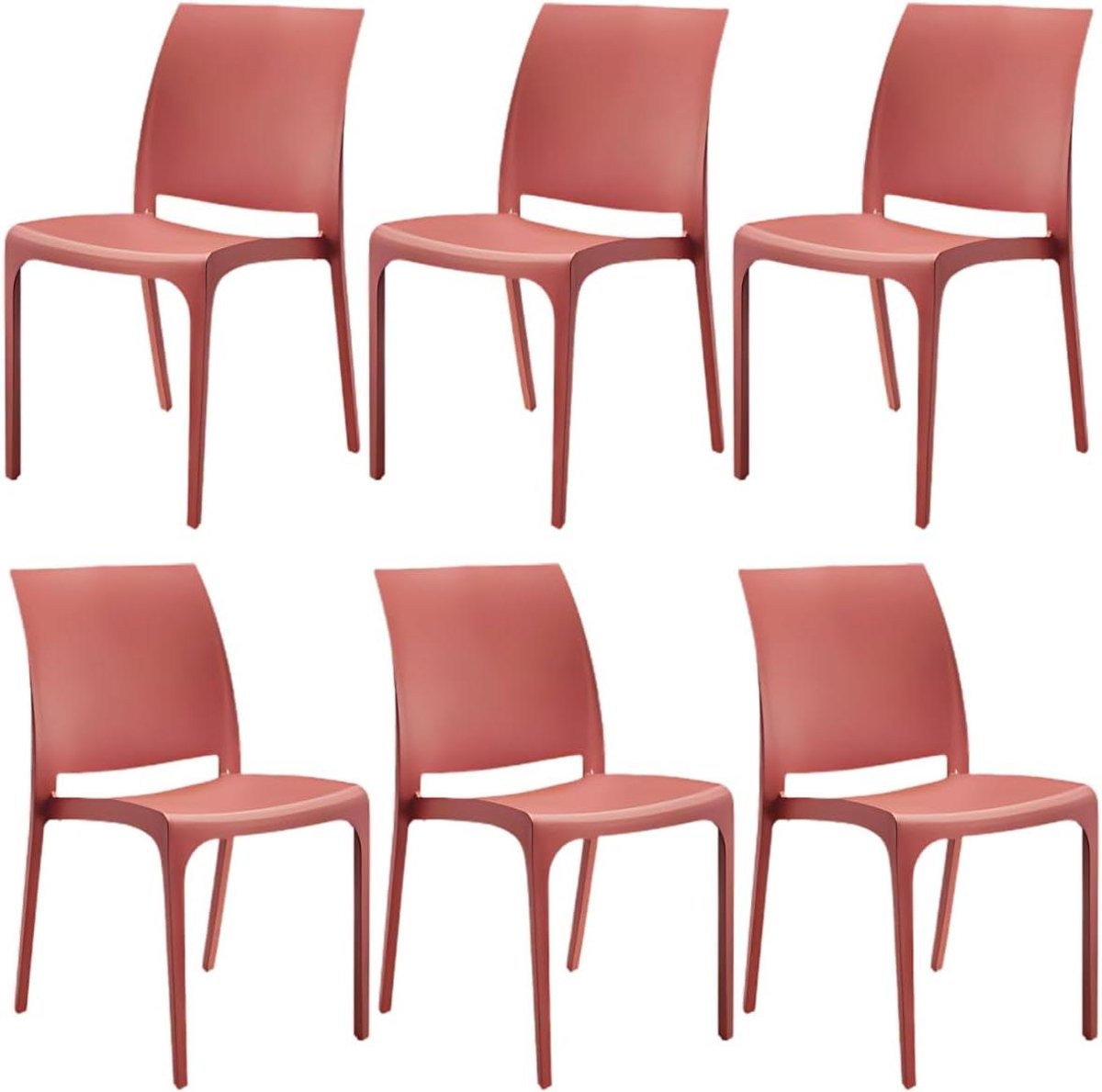 Keukenstoelen Kunststof - Tuinstoelen Stapelbaar - Zitten Binnen Buiten - Glasvezel Verste