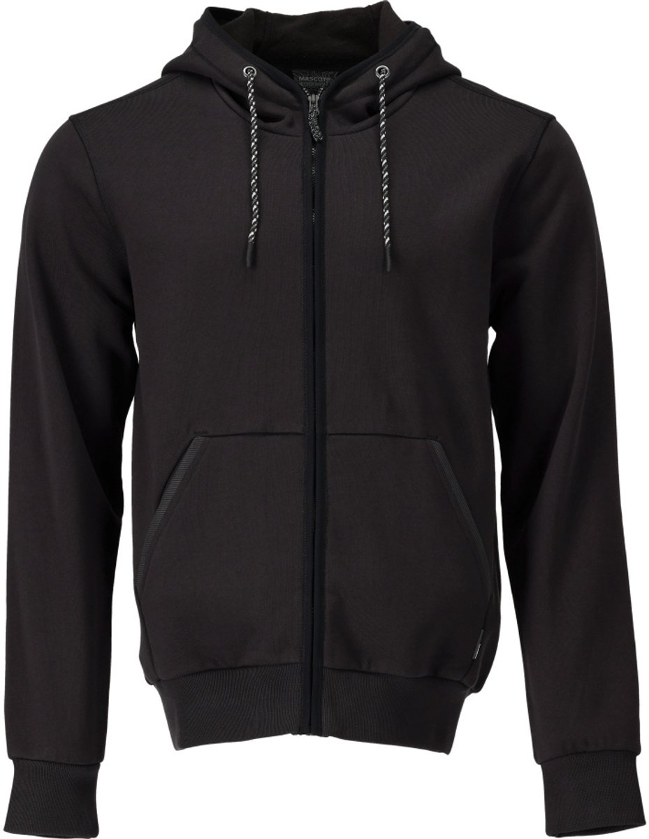 Mascot Customized Capuchontrui met rits 22486-378 - Zwart - XL