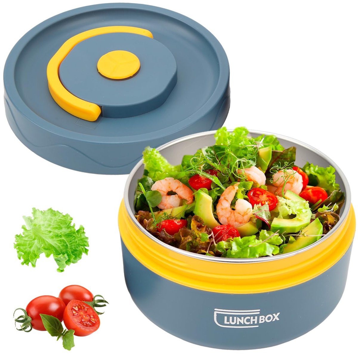 Dailygoods- Lunchcontainer Geïsoleerd - Thermische Kookpot 420 ml - Roestvrij Staal - Magnetronbestendig - Draagbaar - Stapelbaar - Veilig voor Voedsel - Thermosfles