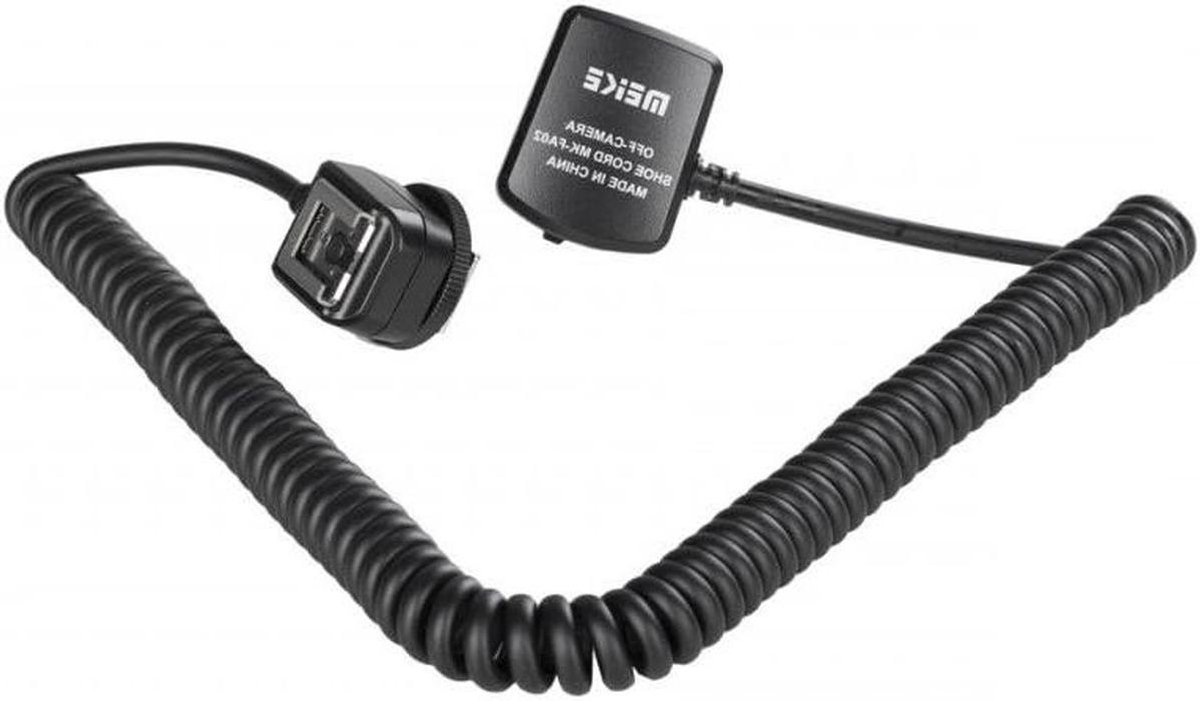 Flash Cord - Verlengsnoer Camera - Fotografie Belichting - TTL Compatibel - 05 m - Zwart