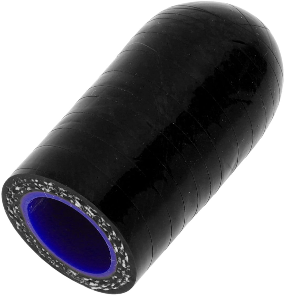 Dailygoods- Slangopzetstuk Siliconen - Zwart/Blauw - 30 mm Lengte - 14 mm Binnendiameter - Hoge Temperatuur Weerstand - Meerlaags Geweven Stof - Slangmondstuk