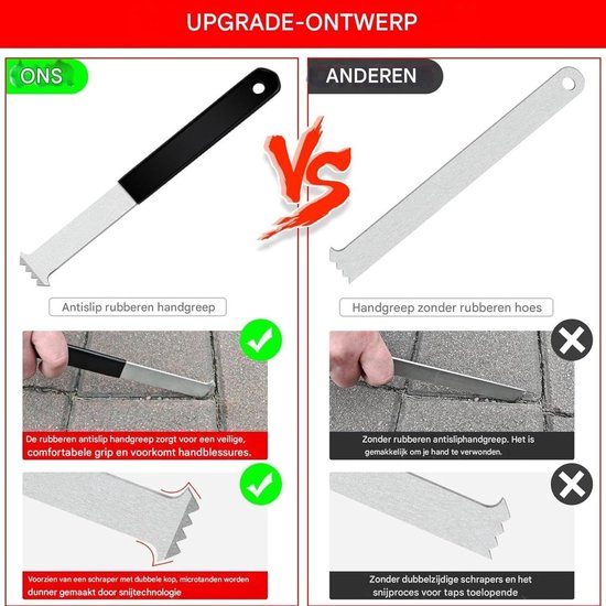 Bestratingsverwijderaar - Tuintegel Trekker - Terrassen Aanleggen - Ergonomische Handgreep - 2 Stuks - Zwart van Bestratingsverwijderaar — afbeelding 4