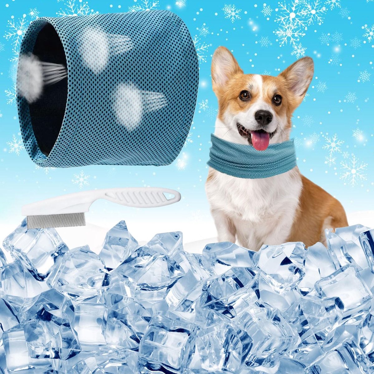 Dailygoods- Hondenhalsdoek Verkoelend - Ademend - Koelhalsband - Bandana - Geschikt voor Koelhonden - Hoogwaardig Materiaal