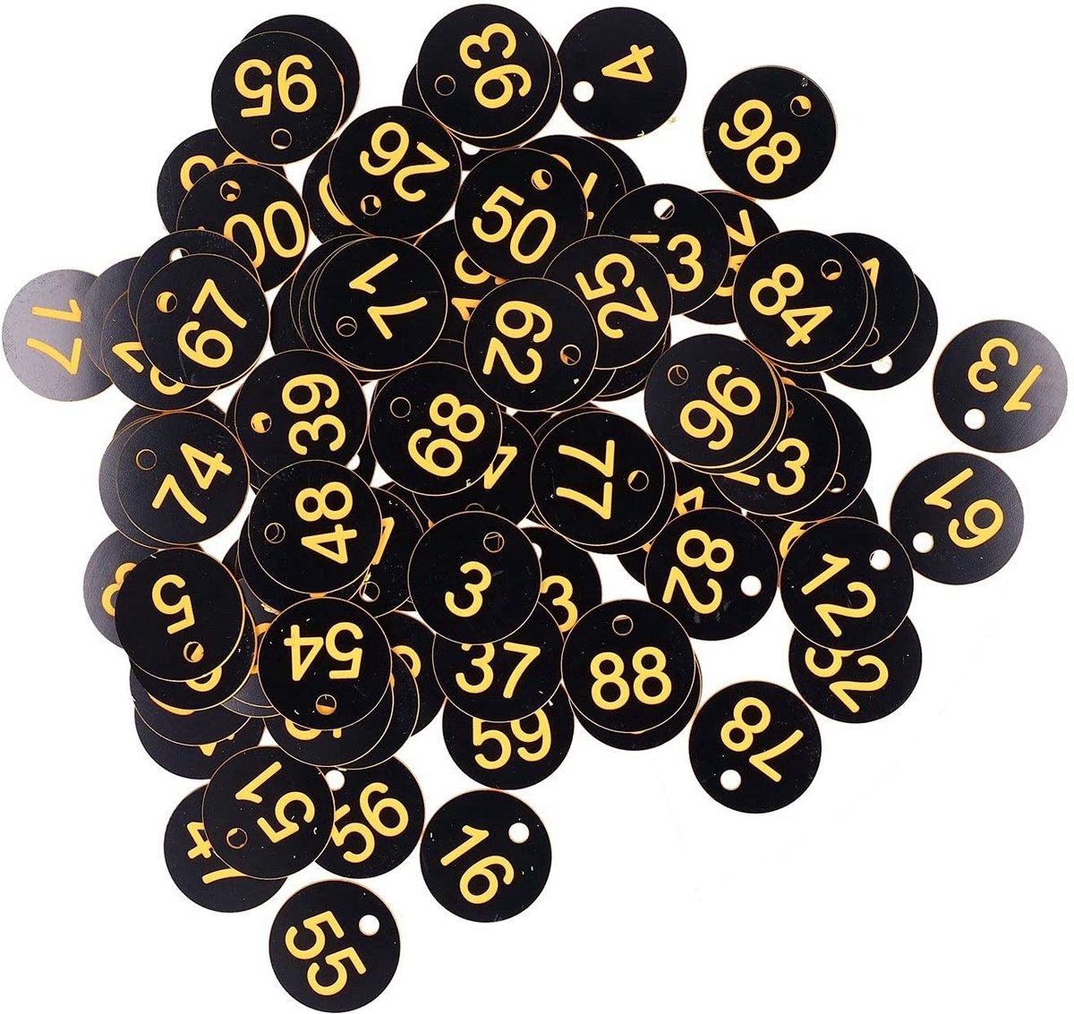 Dailygoods- Identificatiemarkeringstags 100 Stuks - Bijenkorflabels - ABS Materiaal - Eenvoudige Bevestiging - Diverse Kleuren - Hoogwaardige Kwaliteit - Etiketten