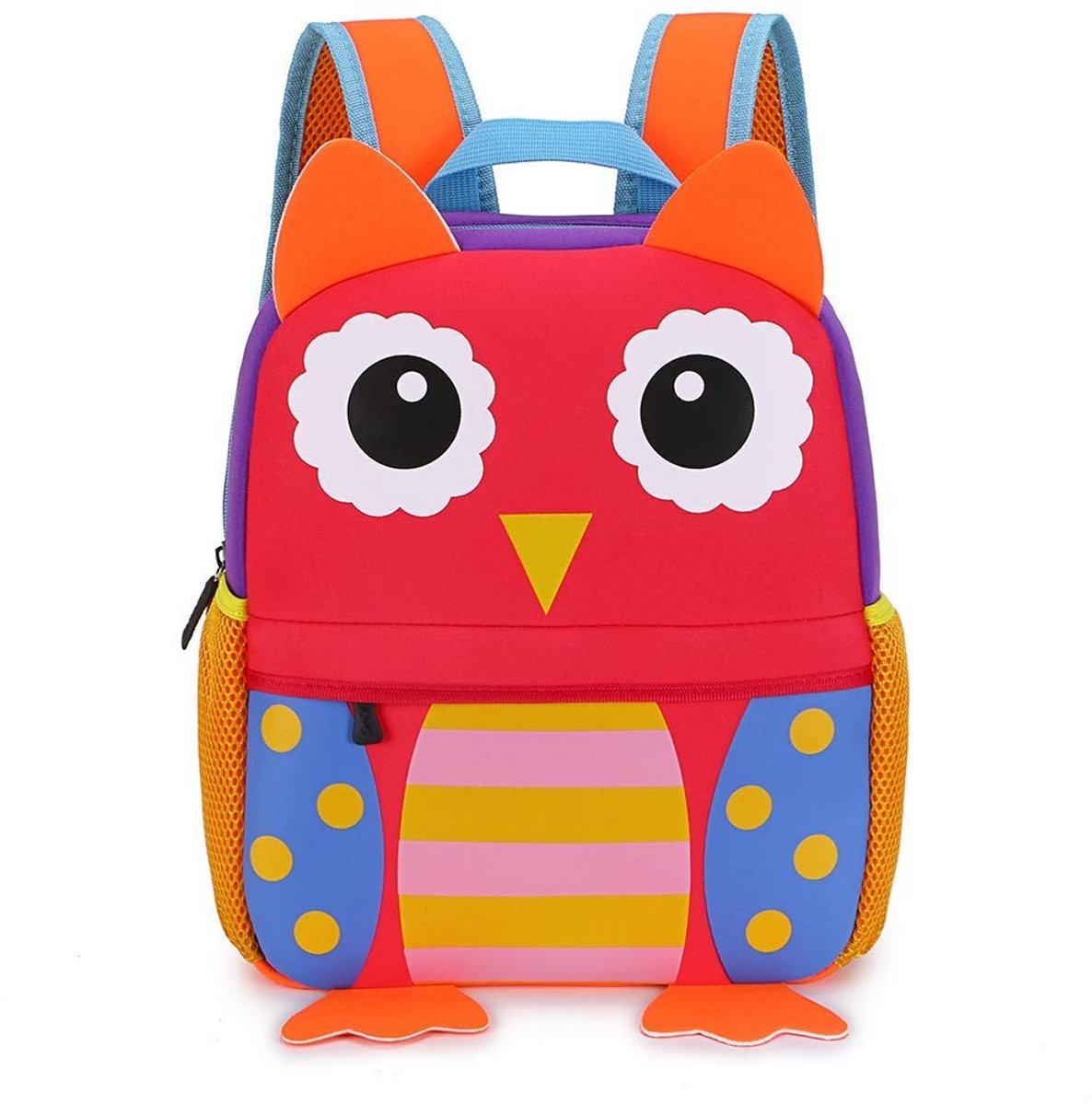 Dailygoods- Kinderrugzak schattige dieren - Verstelbare bandjes - Waterdicht - Geschikt voor 1-5 jaar - Ruimte voor speelgoed - Lichtgewicht 200 g - Peuterbackpack