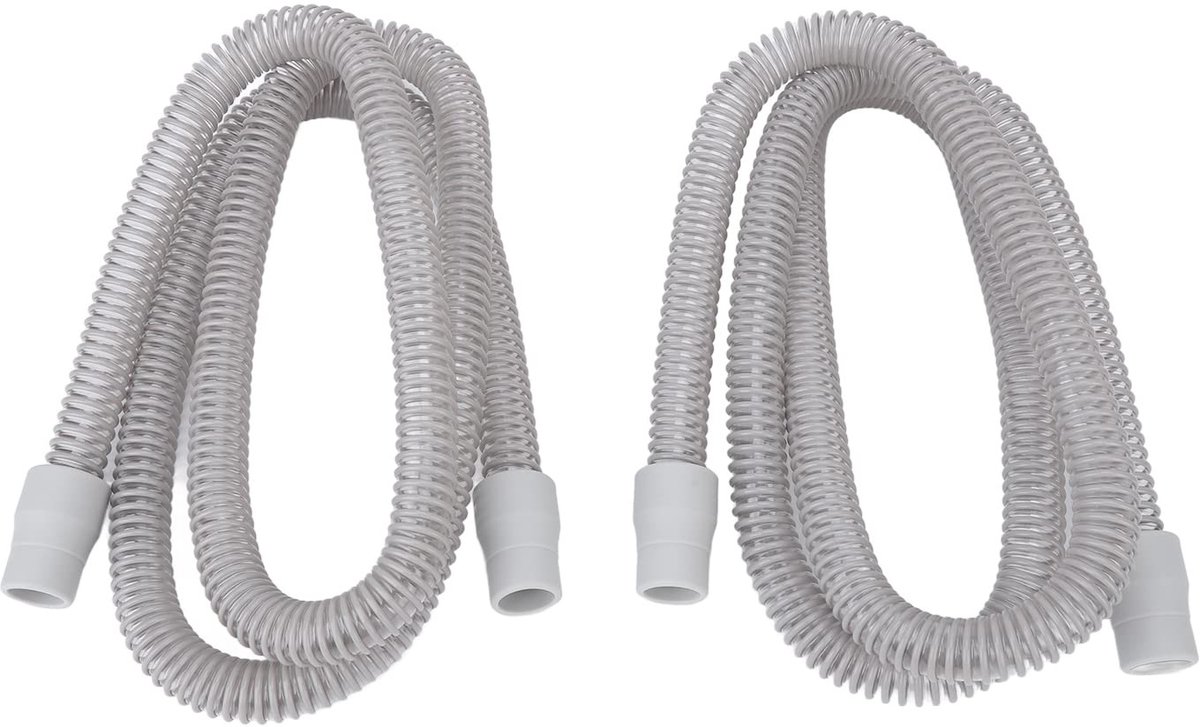 Dailygoods- CPAP Slang 2 Stuks - Universele Slanghouder - Flexibel en Lekvrij - Rubber Fittingen - Ademhalingsmachine Accessoires - 70.9in Lengte - Ademhalingsslang