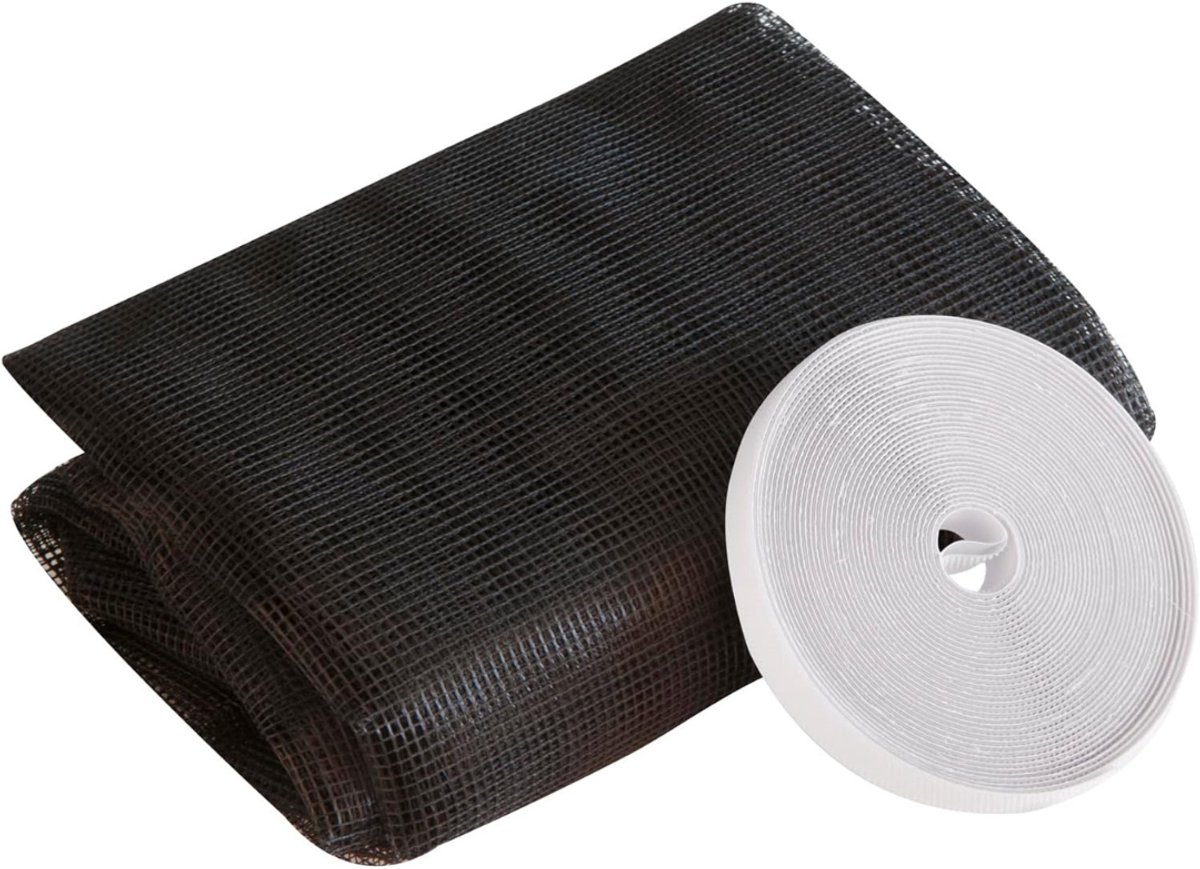 QUOVO® Horrengaas - Horren - Raamhor - Antraciet - 150 x 300 cm x 1cm