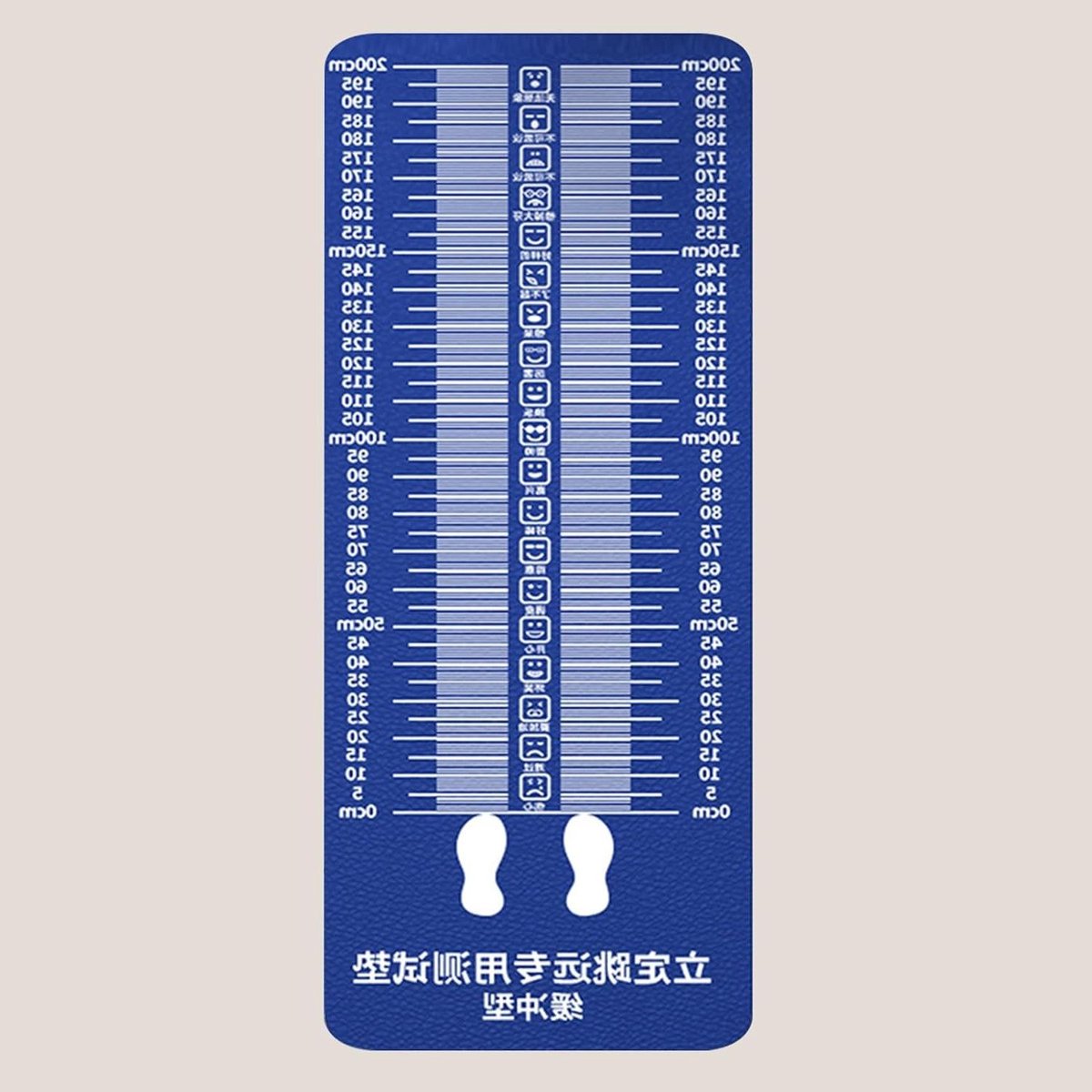 Springmat - Oefenmat Meetbord - Afstand Meten - Antislip Ontwerp - 250 x 90 cm - Donkerblauw