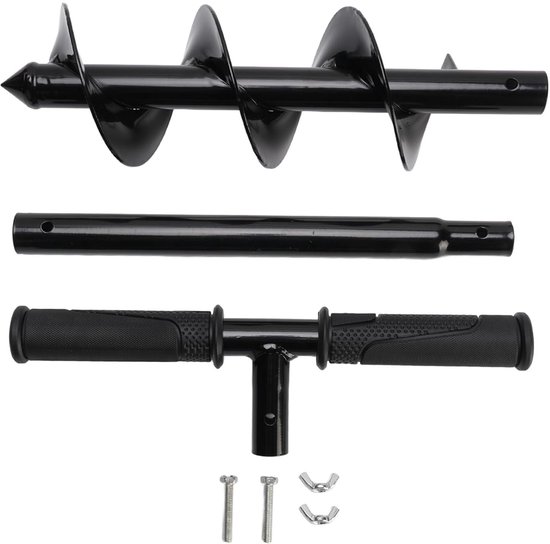 Handbediende Vijzelboor - T-vormige Boor - Bloembollen Planten - Ergonomische Grip - 35 x 15 x 11 cm - Grijs — afbeelding 4