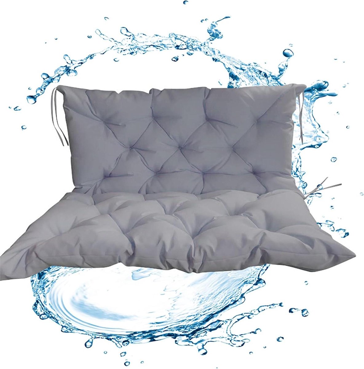Stoelkussen - Bankkussen - Buiten Zitten - Waterdicht Polyester - 150 x 100 cm - Antraciet