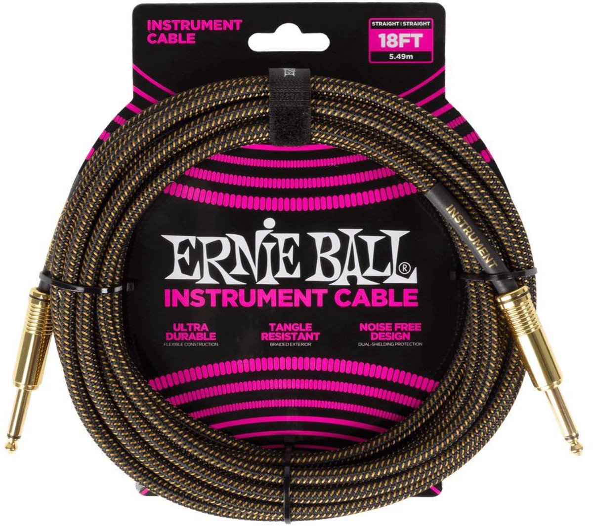 Ernie Ball 6432 Braided Pay Dirt instrumentkabel 5,5 meter