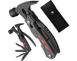 DOWO Multitool Hamer 12-in-1 - Multitool Zakmes - Gereedschap Multitool - Survival Tool - Multifunctioneel Gereedschap voor Camping en Outdoor - Met Tang, Schroevendraaier, Mes en Flesopener