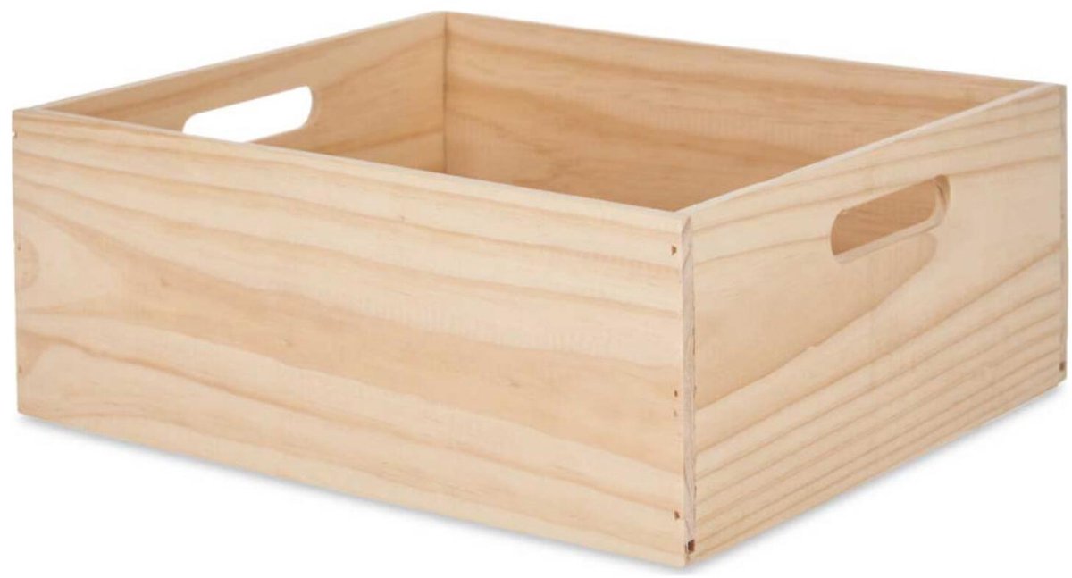 Giftdecor opbergkist Praag - 46 x 31 x 14 cm - hout - natuurlijke look
