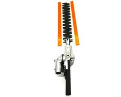 Heggenschaar Opzetstuk - Hedge Trimmer Kop - Tuin Onderhouden - Verstelbare Hoek - 26mm 7 Tanden - Zilver