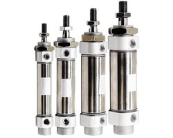 Perslucht Cilinder - Mini Cilinder - Industriële Automatisering - Roestvrij Staal - Slag 50 mm - Zilverkleurig