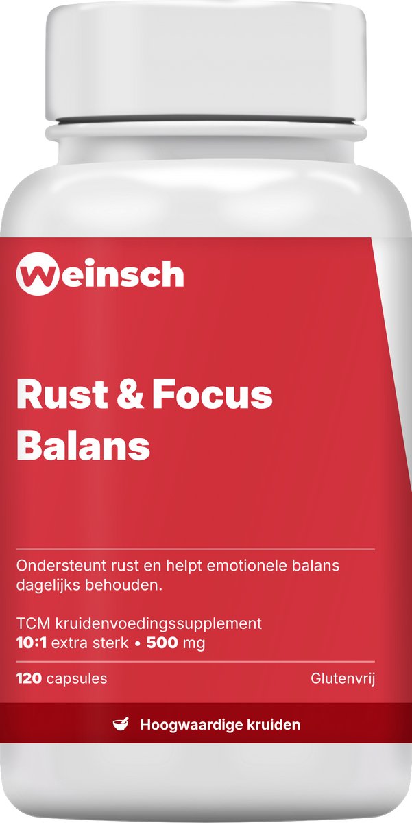 Weinsch Rust & Focus Balans (An Shen Ding Zhi Pian) | 10:1 extra sterk | 500mg | 120