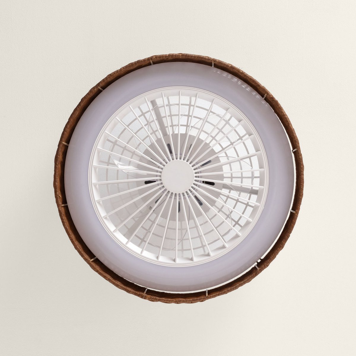 Fantiluxe - Andreas - Plafondventilator met verlichting - Bruin Transparant - Ø50cm - Afstandsbediening - Met lamp - Plafond ventilator - Slaapkamer thumbnail 6