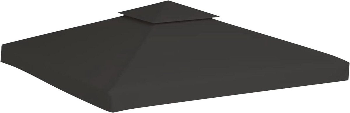 Paviljoendak Vervanging - Dak voor tent - Buitenfeesten - Dubbel dak ontwerp - 3 x 3 meter - Antraciet