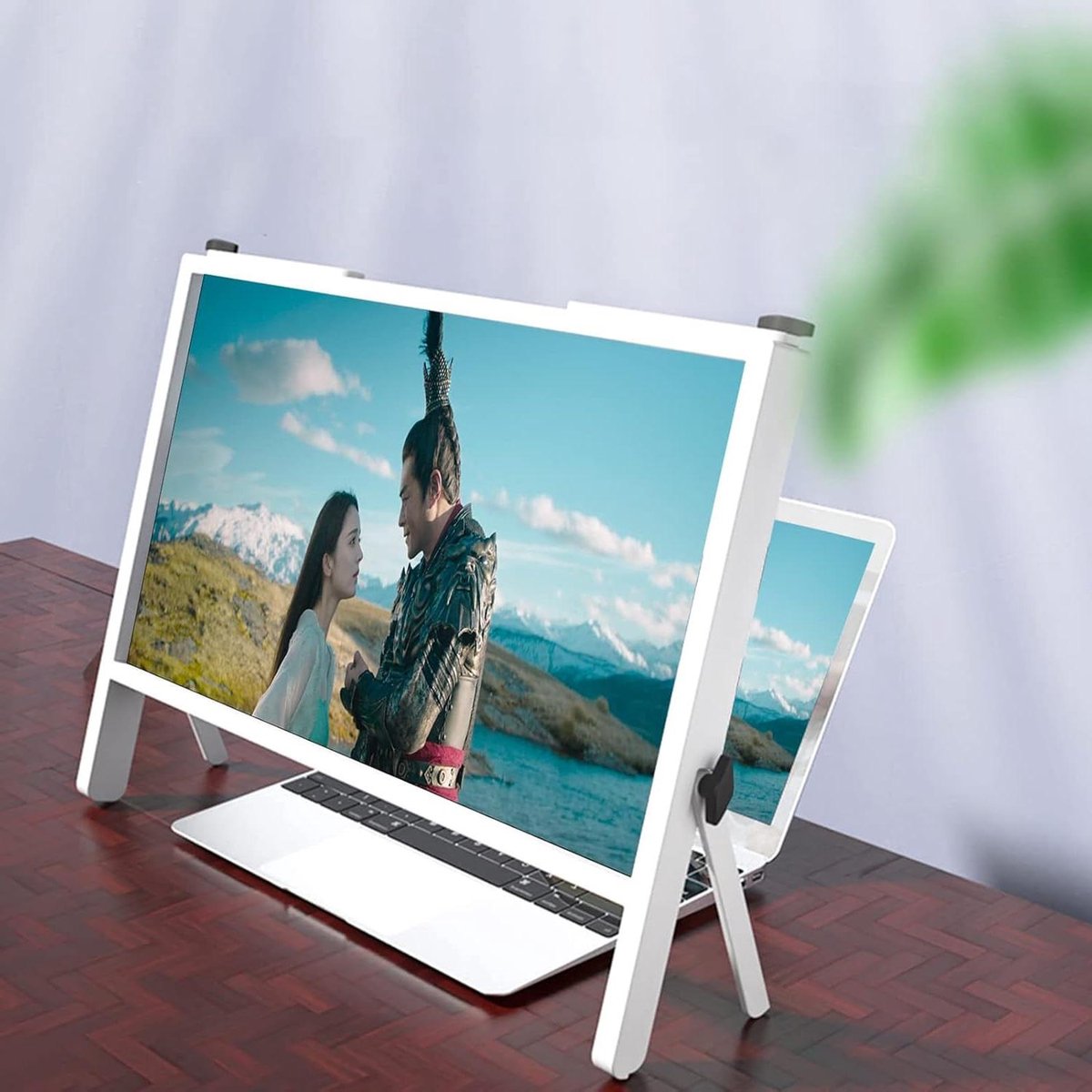 Laptop Scherm Vergrootglas - Projector Screen Enlarger - Comfortabel Kijken - Hoge Resolutie Optische Lens - 21 inch - Houtkleur