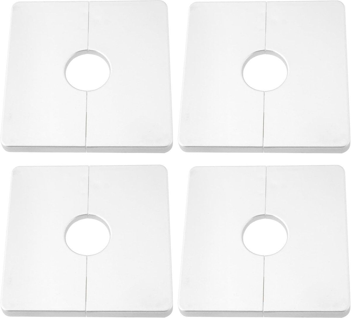 Dailygoods- Rozet 85,5 mm - Zelfklevende Platen - ABS - Voor Douchekop - Geschikt voor 1/2 Inch Pijpen - Duurzaam en Eenvoudige Installatie - Afdekplaat
