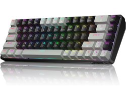 Dierya DK68 Mechanical Gaming Keyboard Wireless 60% Compact Layout 68 Keys Triple Mode Bluetooth 2.4G/Type C Red Switch Mechanical RGB Keyboard for PC/Win/Mac