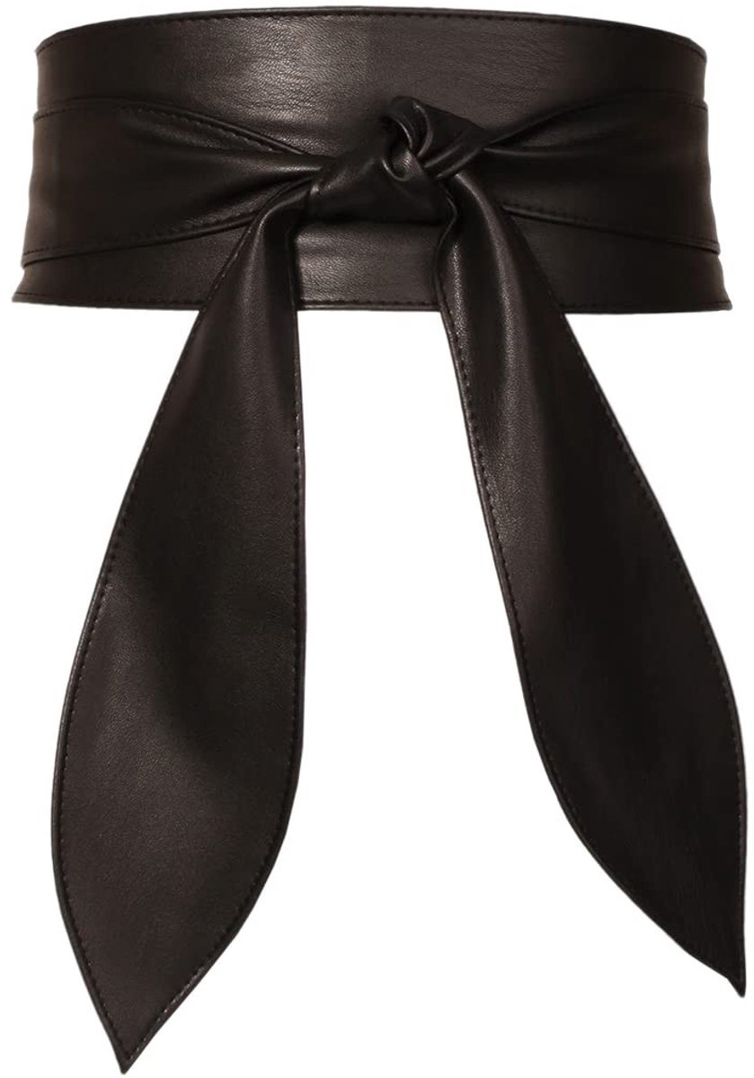 Dailygoods- Damesriem Brede Strik - Geknoopte Tailleriem - Kunstleer - Formele Evenementen - Maat M 11,5 x 212 cm - Keuze uit 12 Kleuren - Riem