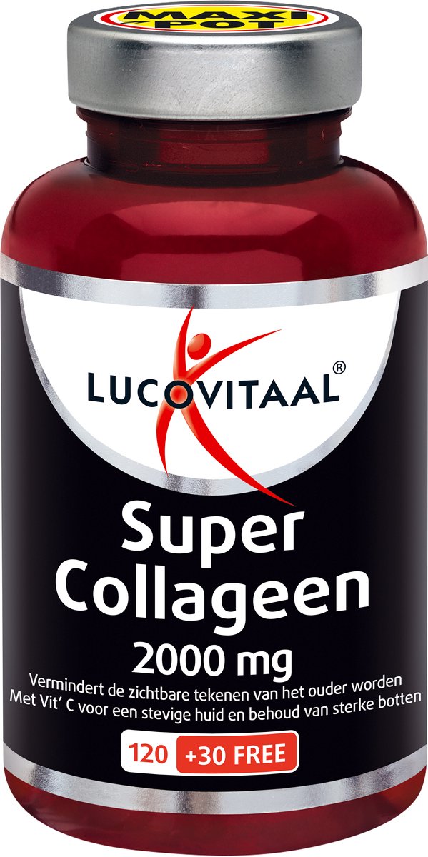 Bol.com Lucovitaal Super Collageen 2000 mg Maxipot 150 tabletten aanbieding