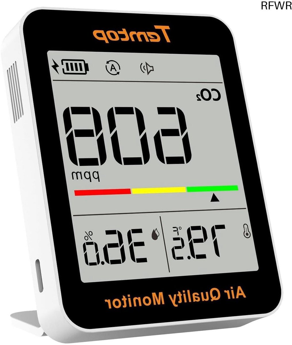 Luchtkwaliteit Monitor - CO2 Meter - Binnenlucht Meten - Draagbaar Ontwerp - 14 x 32 cm - Wit