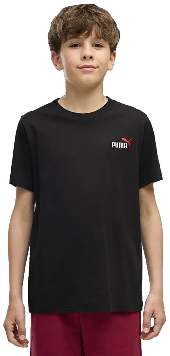 Puma Essential 2 Color Small Nº1 Logo T-shirt Met Korte Mouwen 9-10 Years Jongen Zwart