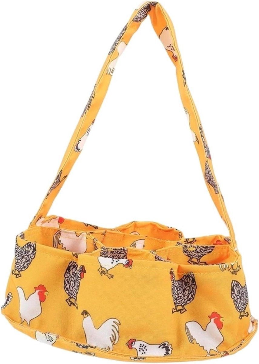 Eier Mand - Verzamel Tas - Verse Eieren Verzamelen - 7 Vakken Ontwerp - 20x7 cm - Beige