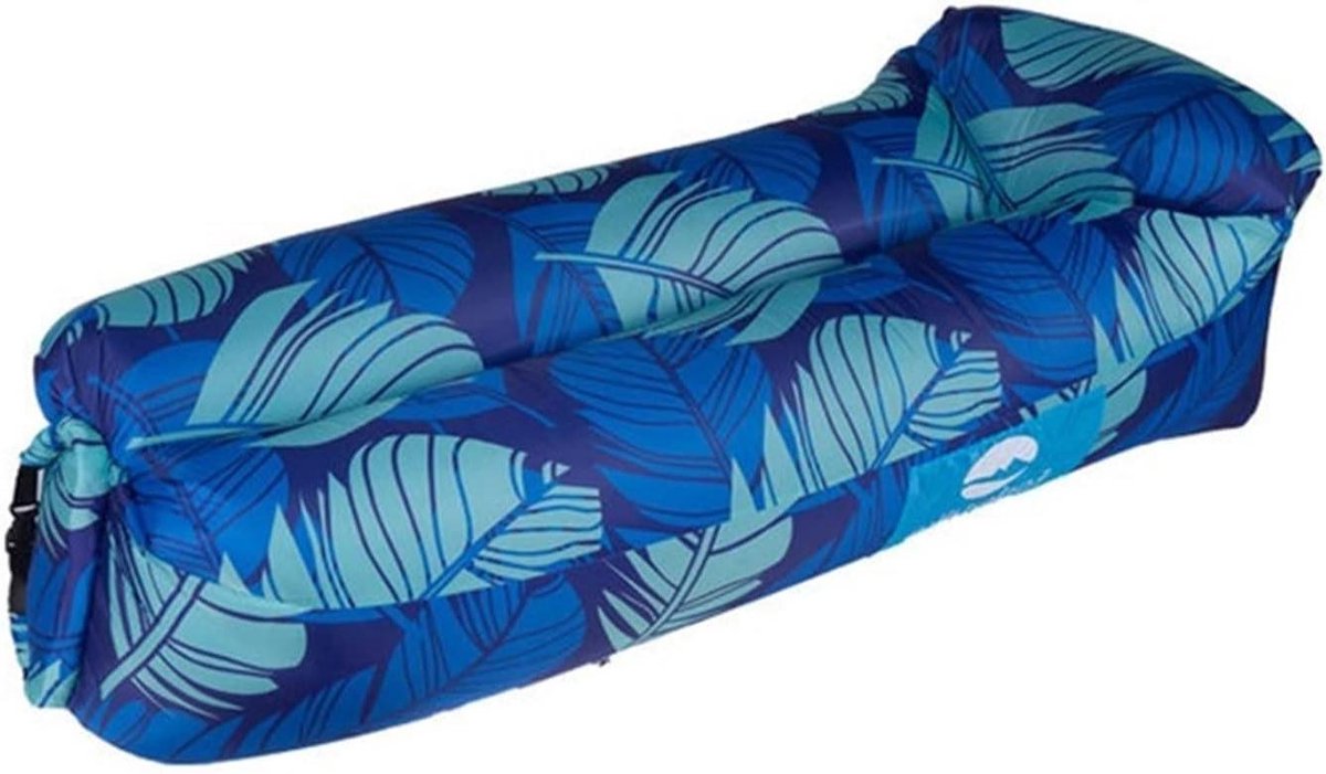 Opvouwbare Picknickdeken Opvouwbare opblaasbare sofa draagbare luie opblaasbare sofa outdoor luchtkussen 180x70x52cm na het vullen van camping luchtmat Zelfopblaasbare Luchtmatras(Banana leaf printing