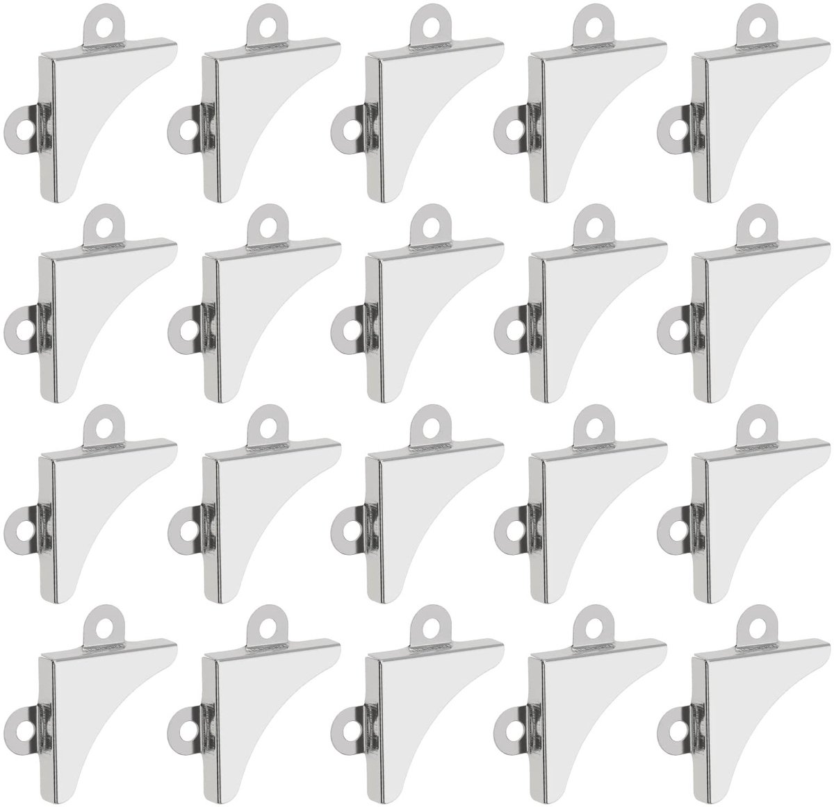 Dailygoods- Hoekbevestigingsklemmen 20 stuks - Zilveren Hoekbalken - Metaal - 30,3 x 5,5 mm - Bevestigingsgat M5 - Duurzaam en eenvoudig te installeren - Hoekbevestiging