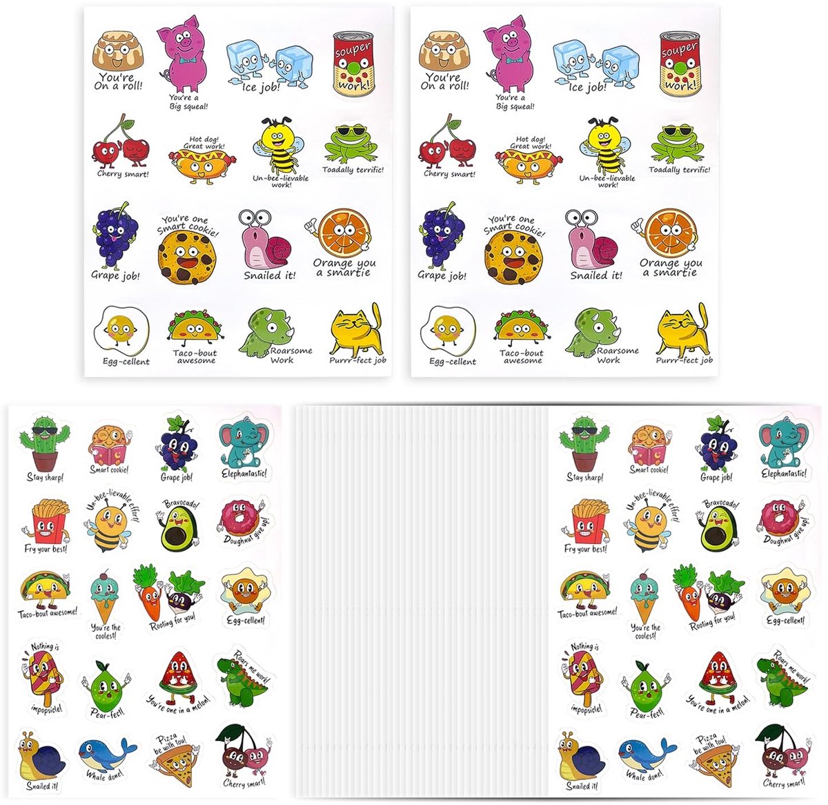 Dailygoods- Fruitstickers 40 stuks - Diermotieven - Waterdicht