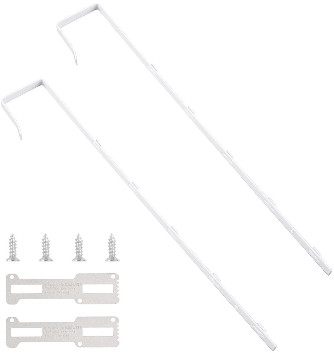 Dailygoods- Spiegelaanhangset Voldoende Draagkracht - Deurspiegelophangset - Spiegelhaken - Spiegelbeugels - Hoogte Verstelbaar - Beschermende Voering - Deurspiegel