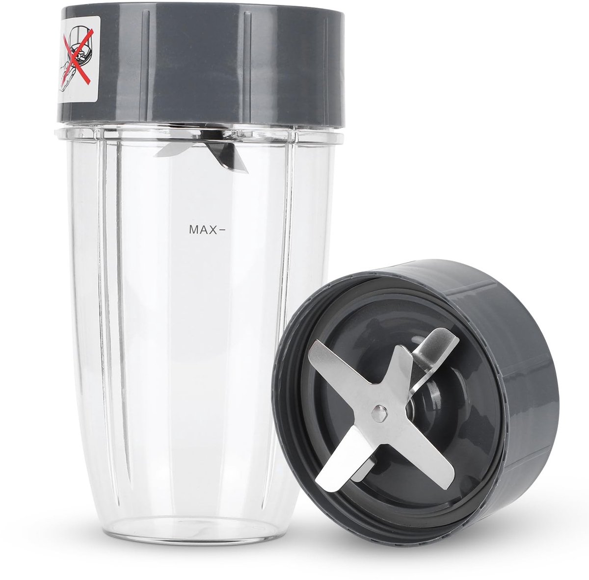 Dailygoods- Blenderbeker 24 OZ - Vervangend Extractormes - Compatibel met Nutribullet 600W/900W - Roestvrij Staal - Vaatwasmachinebestendig - Food-grade Siliconen Afdichting - Mixbeker