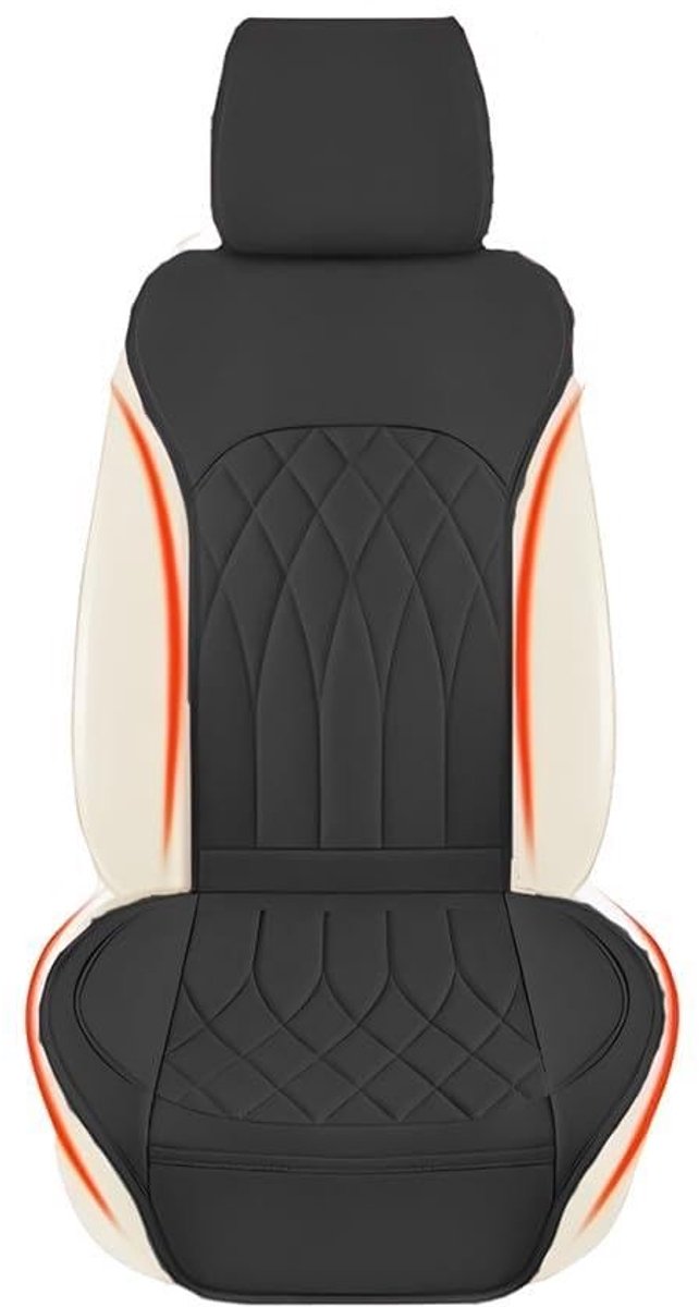 Dailygoods- Autostoelbeschermer Luxe - Voorstoelhoes - Waterdicht - PU-leer - Universeel - Zwart - Ideale Bescherming - Stoelhoes