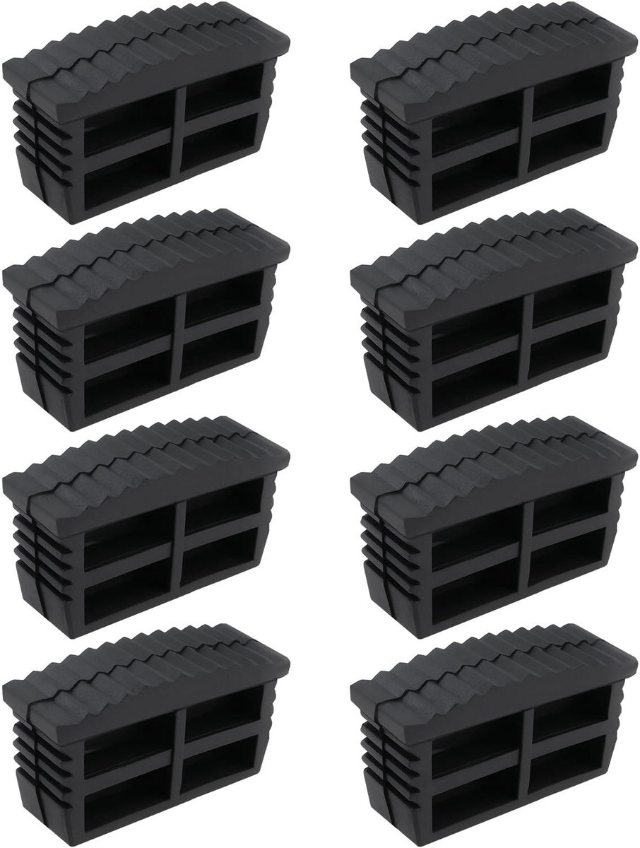 Dailygoods- Antislipmat - 8 Stuks 57x21 mm - Rubber Vervangingsmat - Veilig Grippen - Ladder Voeten - Schokbestendig Materiaal - Laddervoeten