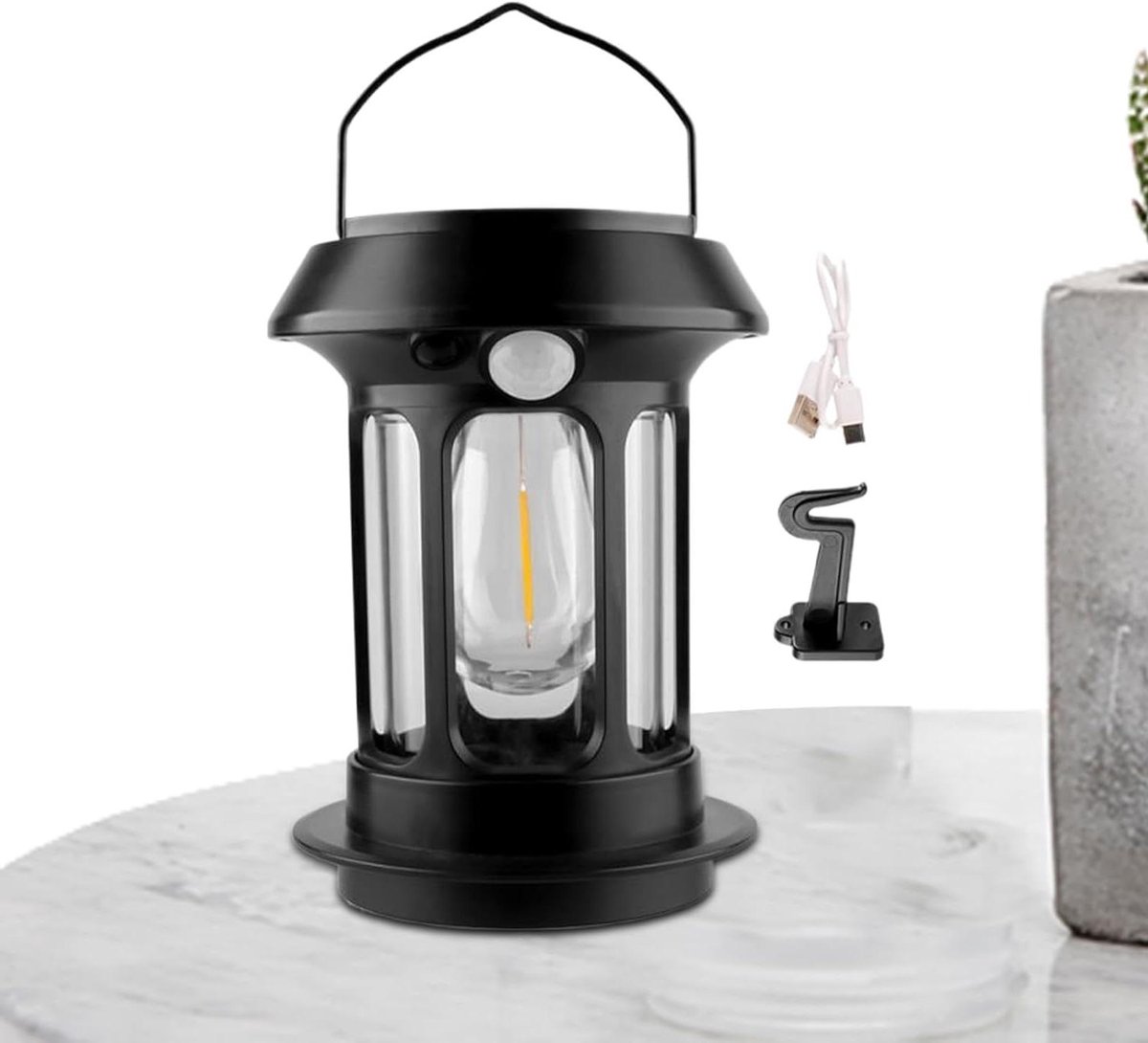Solar Lantaarn - Buitenlamp Energie - Tuin Verlichten - Waterdicht Ontwerp - 15.6 cm Hoog 