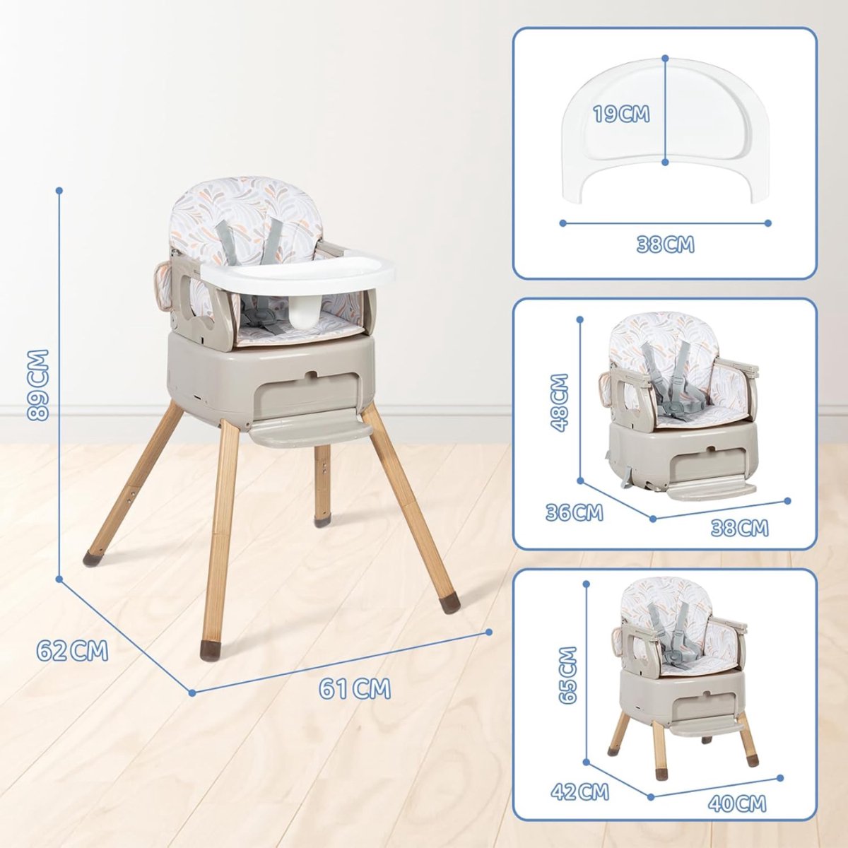 MKSS® Peuter Stoeltje – Meegroei Stoel – Kinder Eetstoel thumbnail 2