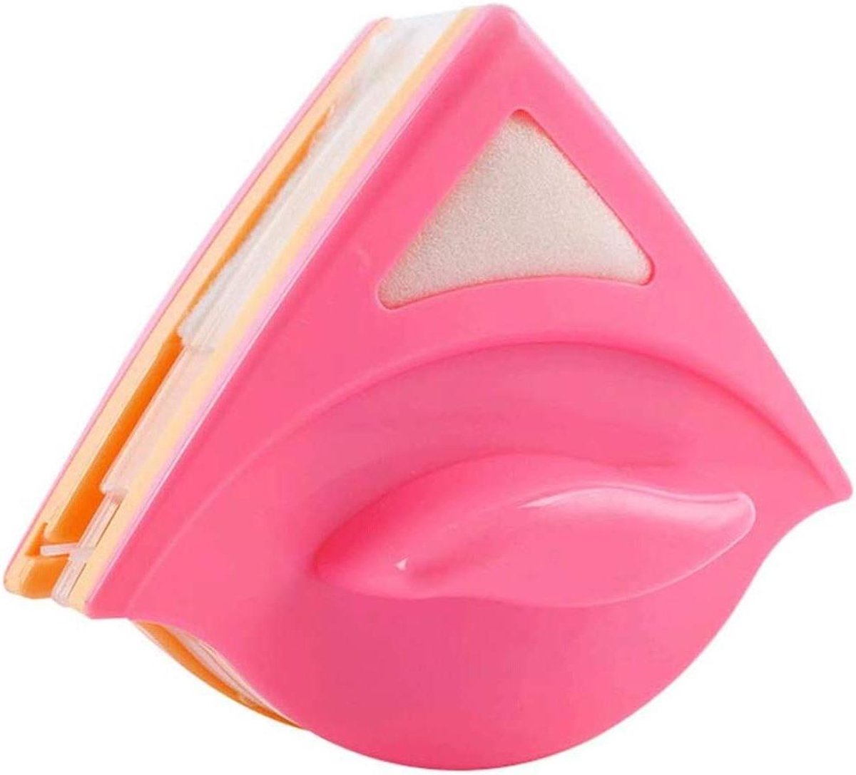Dubbelzijdige raamreiniger - Glaswisser tool - Ramen schoonmaken - Magnetisch ontwerp - 3996 inch lengte - Roze