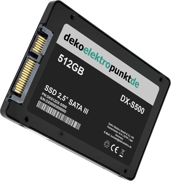 Interne SSD Schijf - Opslag Upgrade - Snellere Prestaties - 550 MB/s Leessnelheid - 512GB - Zilver — afbeelding 2
