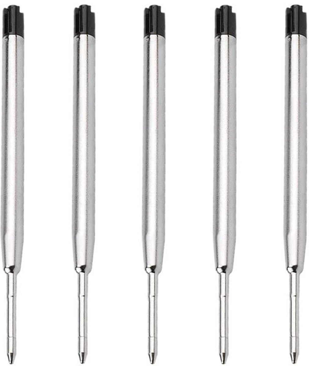 Dailygoods- Balpen Refill 5 Stuks - Vervangingen voor Messing Pen - Olie-inkt - Duurzaam Metaal - Schrijfgrootte 0.5mm - Perfect Cadeau - Schrijfpunt