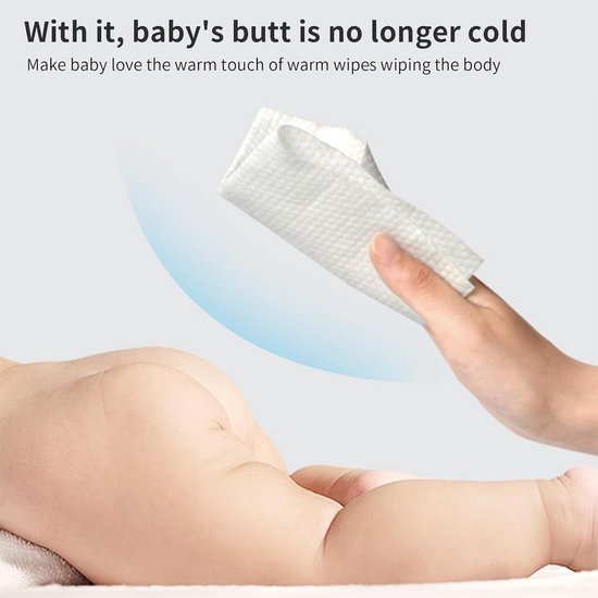 Baby Doekjes Warmer - Verwarmer Dispenser - Comfortabel Luiers - Constante Temperatuur - 80 Doekjes Capaciteit - Groen — afbeelding 4