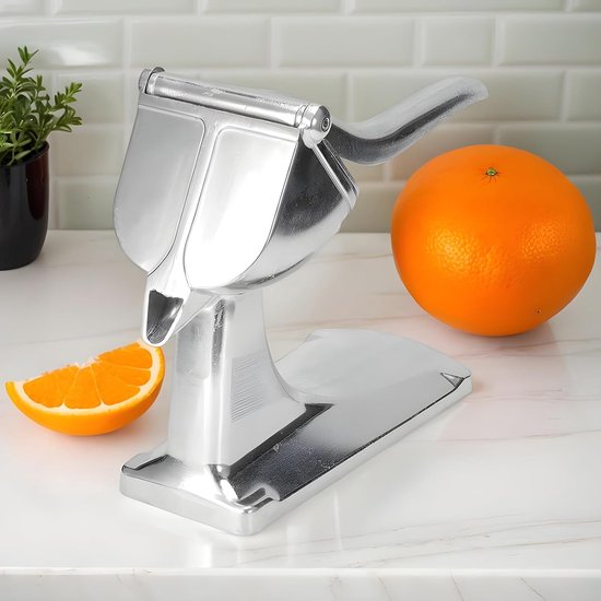 Handmatige citroenpers, handmatige fruitpers - antislip citruspers - voor citrusvruchten citroen sinaasappel mandarijn tomaat peer keuken commercieel huis camping — afbeelding 2