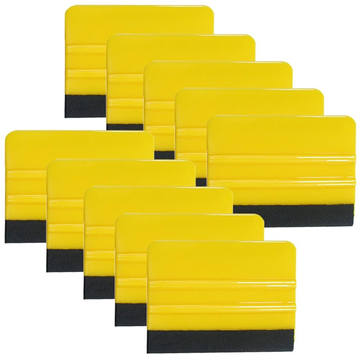 Dailygoods- Viltrakel 10 stuks - Hoogwaardige Foliërakel - Ergonomisch Antislip - Universele Rakel - Grafisch Plakplaatje - Duurzaam Kunststof